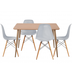 Комплект обеденный GT DT15045/X-D10 Light Gray (стол + 4 стула)