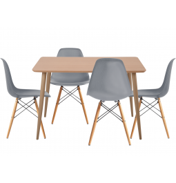 Комплект обеденный GT DT15045/X-D10 Dark Gray (стол + 4 стула)