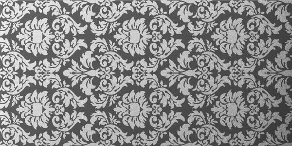 DAMASK BLACK-PLATA GLOSSY 60x120