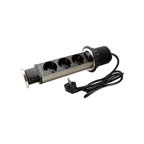 Lumine ELECTRIC 70mm 3x socket outlet unit grey