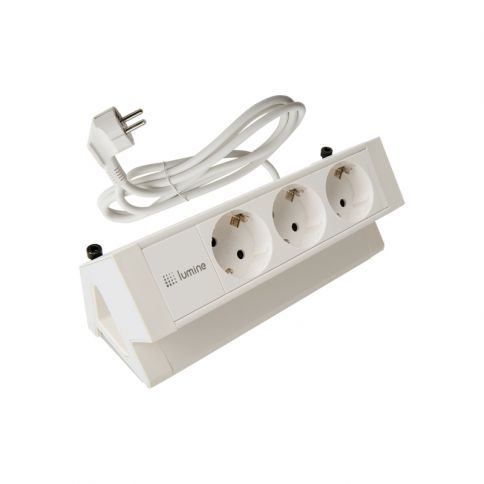 Lumine ORION 3x socket outlet box white