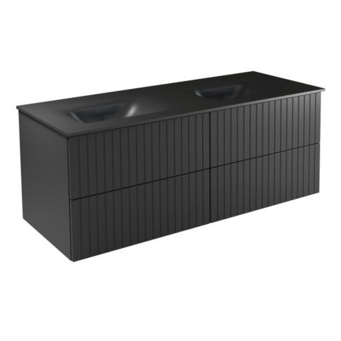 Akya Linea 131 Gun Metal Matt + washbasin gun metal
