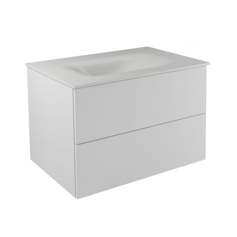 Besco Akya Classic white glossy + washbasin white matt