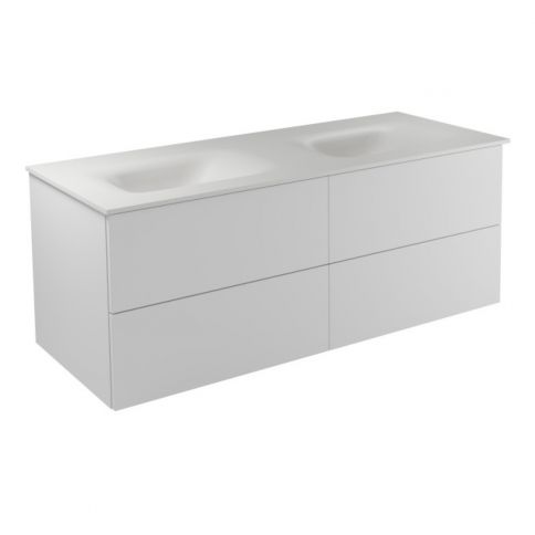 Besco Akya Classic 131 white glossy + washbasin white matt