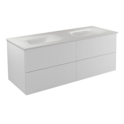 Besco Akya Classic 131 white glossy + washbasin white glossy