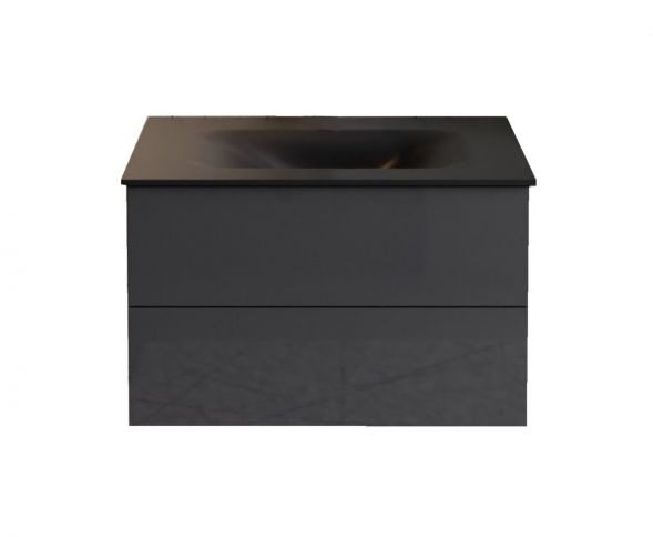 Besco Akya Classic Gun Metal glossy + washbasin gun metal