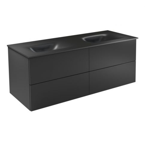 Besco Akya Classic 131 Gun Metal glossy + washbasin gun metal