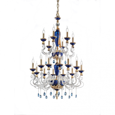 Euroluce Barocco L12+6 Lux Blue