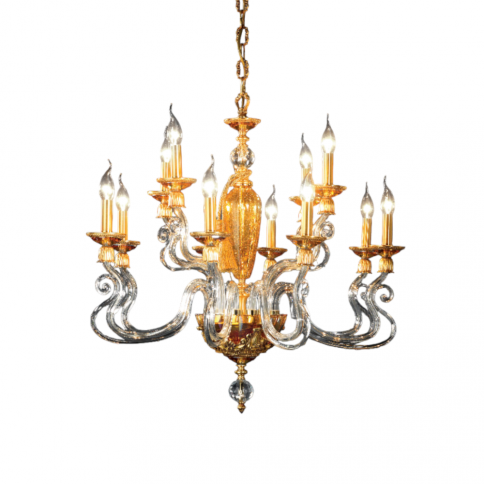 Euroluce Barocco L8+4 Amber