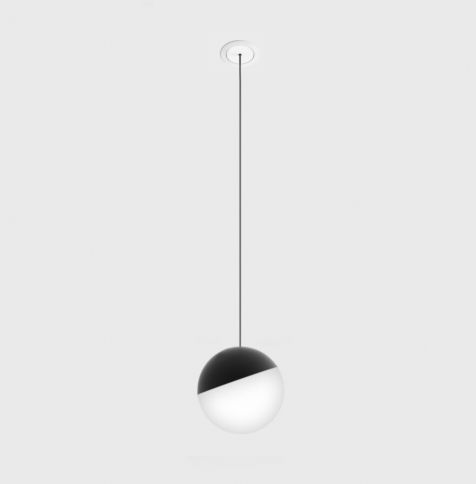 BALL M P NANO, D100mm, H1500mm, 7W LED, 3000K, IP20, runkojalusta, musta