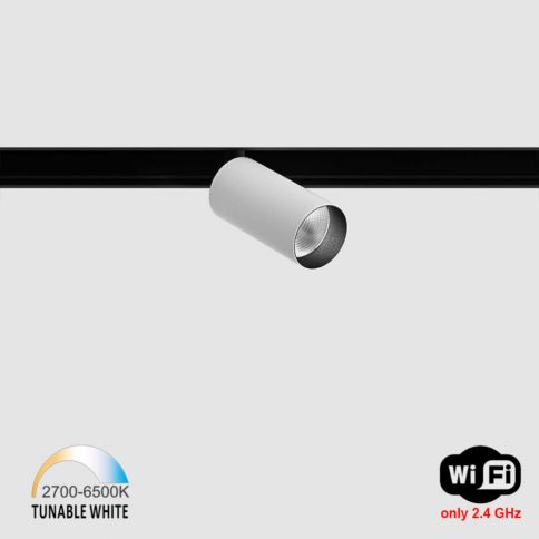IN_LINE TUB S A 60 TW, D30mm, H60mm, LED 6.3W, TW DIM: 2700K(393Lm)-6500K(454Lm), 48V DС, IP20, белый