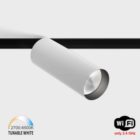 IN_LINE TUB M A 140 TW, D52mm, H140mm, LED 18W, TW DIM: 2700K(1140Lm)-6500K(1386Lm), 48V DС, IP20, белый