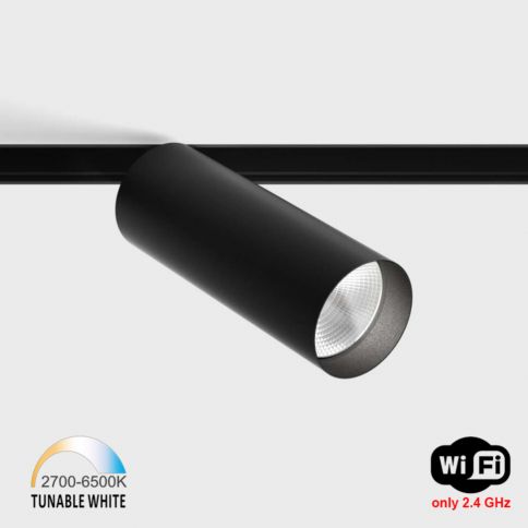IN_LINE TUB M A 140 TW, D52mm, H140mm, LED 18W, TW DIM: 2700K(1140Lm)-6500K(1386Lm), 48V DС, IP20, черный