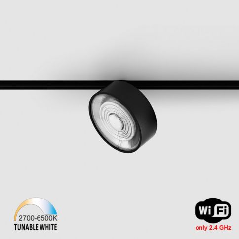 IN_LINE SOL TW, D95mm, H33mm, LED 13W, TW DIM: 2700K(881Lm)-6500K(1025Lm), 48V DС, IP20, черный