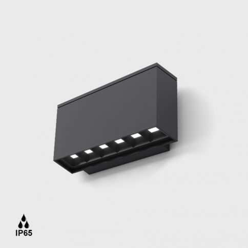 ON WALL, L160mm, H95mm, sp56mm, LED 14W, 3000K, graphite