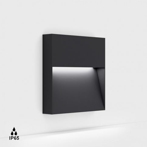 ON WALL IP, L200mm, h200mm, sp35mm, 12.6W LED, graphite