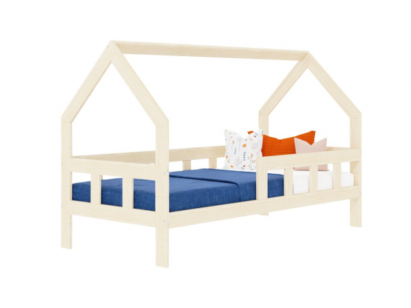 Benlemi FENCE in the shape of house made of wood with two sidewalls 90x200 cm