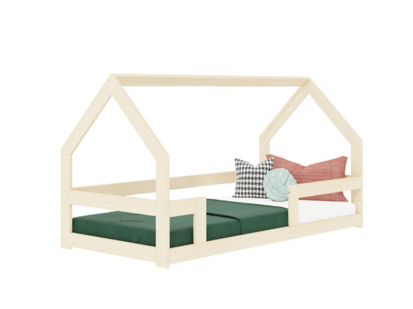 Benlemi SAFE made of wood with three bed guards 90x160 cm