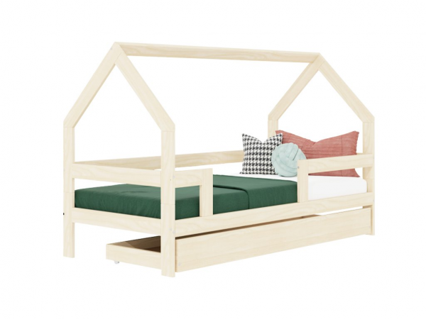 Benlemi SAFE with three bed guards and storage drawer 90x190 cm