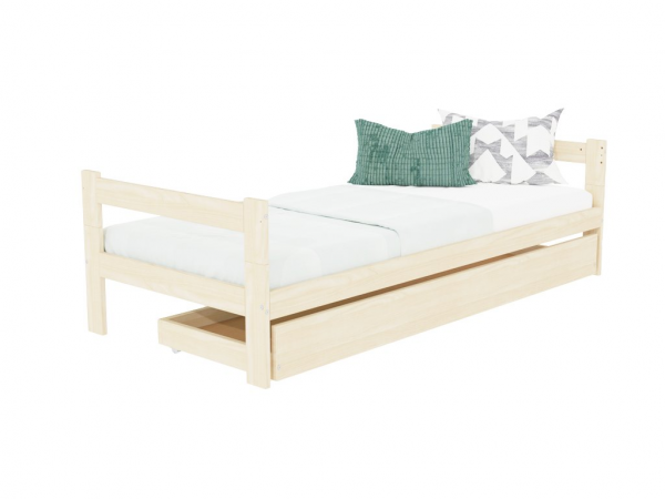 Benlemi SAFE with headboards and storage drawer 140x200 cm