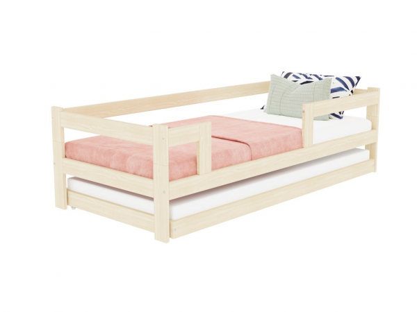 Benlemi SAFE single with three bed guards and extra bed 90x190 cm