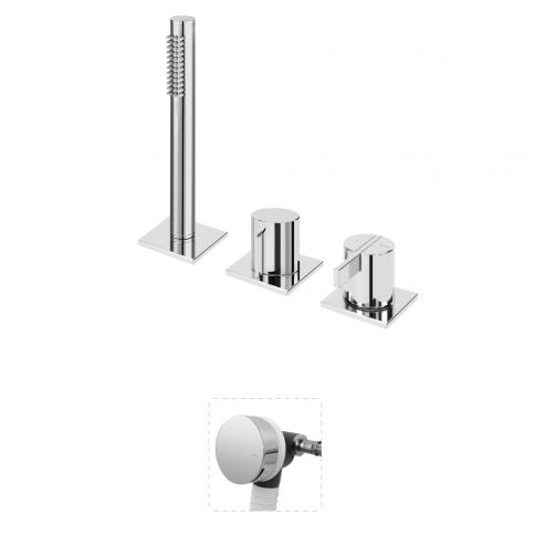 Bruma Breeze Bath-shower set with handshower and bath filler Morning Mist