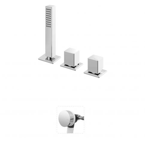 Bruma Adamastor Bath-shower set with Quadra handshower and bath filler, Night Sky