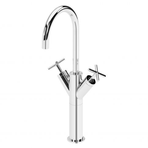 Bruma Hera Mixer for free-standing basins with swivel spout, Gunmetal