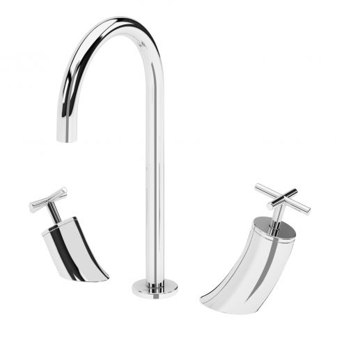 Bruma Hera 3 hole basin mixer, Chrome