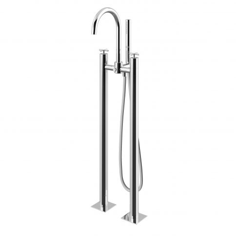 Bruma Hera Floor bath/shower mixer, Chrome