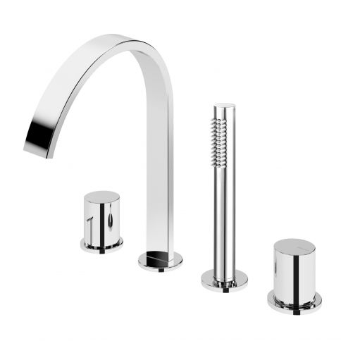 Bruma Avalon 4-hole bath/shower mixer, Sunrise