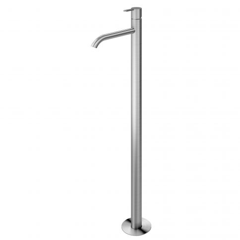 Bruma X-Alpha Free-standing basin mixer, Satin stainless steel