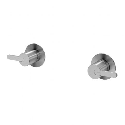 Bruma X-Alpha 2 hole concealed mixer with 1 outlet, Satin stainless steel