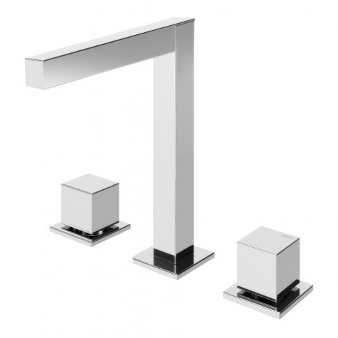 Bruma Escudo 3 hole basin mixer, Gunmetal