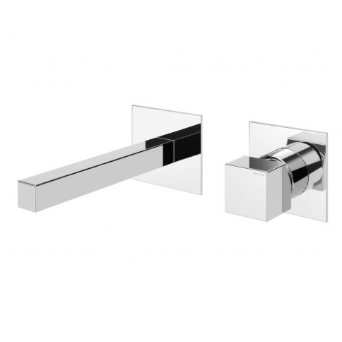 Bruma Escudo 2 hole wall mixer, Pure White