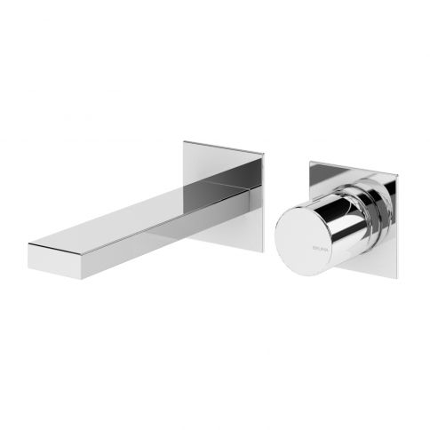 Bruma Lusa 2 hole wall basin mixer with flat spout, Sunset