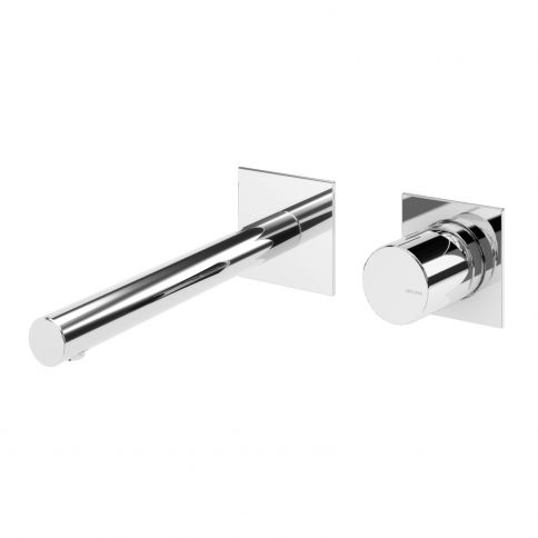 Bruma Lusa 2 hole wall basin mixer, Satinox