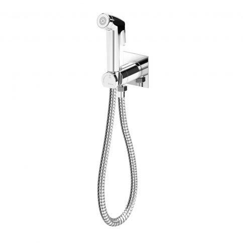 Bruma Lusa Mixer for bidet/toilets, 180 angle progressive opening, ABS handshower - EloQ, Chrome