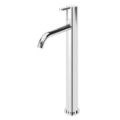 Bruma Leaf Mixer for free-standing basins with curved spout, Sunrise