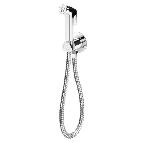 Bruma Leaf Tap for bidet/toilets, 90 angle opening with ABS handshower Elo, Chrome