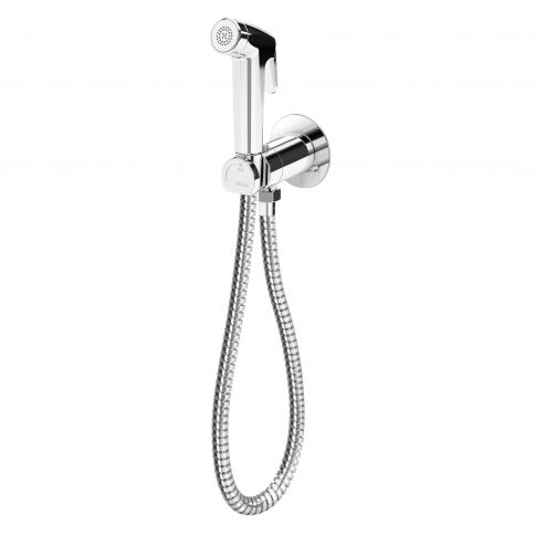 Bruma Leaf Mixer for bidet/toilets, 180 angle progressive opening with ABS handshower Elo, Chrome