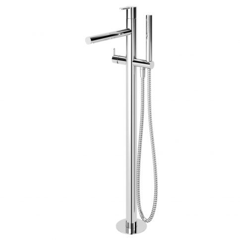 Bruma Leaf Floor bath/shower mixer, Sunset