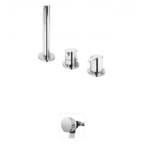 Bruma Leaf Amme- ja suihkusetti käsisuihkusetillä Elo ja ammetäyttöhanoilla, Satinox