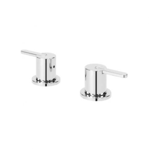 Bruma Leaf 2 hole mixer with 1 outlet, Gunmetal