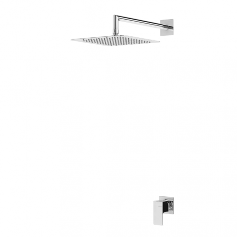 Bruma Linea Suihkusetti ABS-suihkupäällä 200x200 mm, Gunmetal