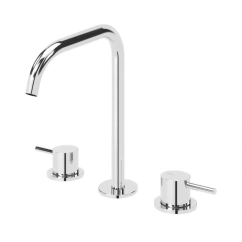 Bruma Lusitano 3 hole basin mixer, Satinox