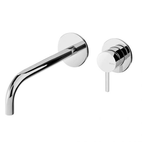 Bruma Lusitano 2 hole wall basin mixer, Morning Mist
