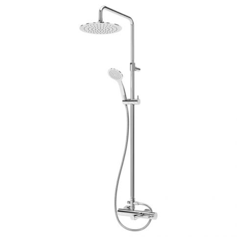 Bruma Lusitano Bath-shower system with UltraThin inox overhead shower, adjustable shower rail and handshower Elo, Sunset