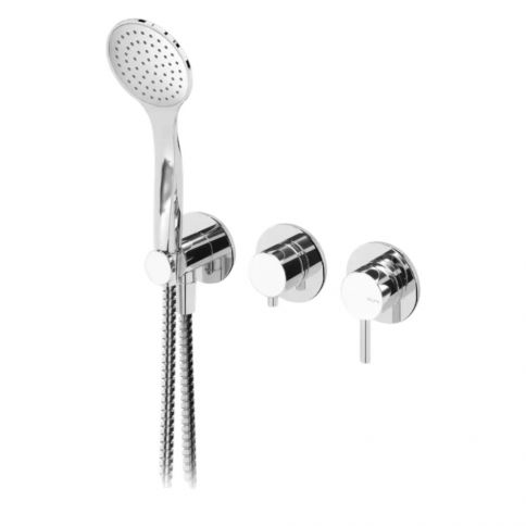 Bruma Lusitano Horizontal mixer with Emotion handshower set, Chrome