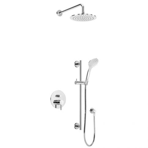 Bruma Lusitano Shower set with UltraThin Inox shower head Ø250 mm, EloX shower rail and Elo handshower set, Sunset